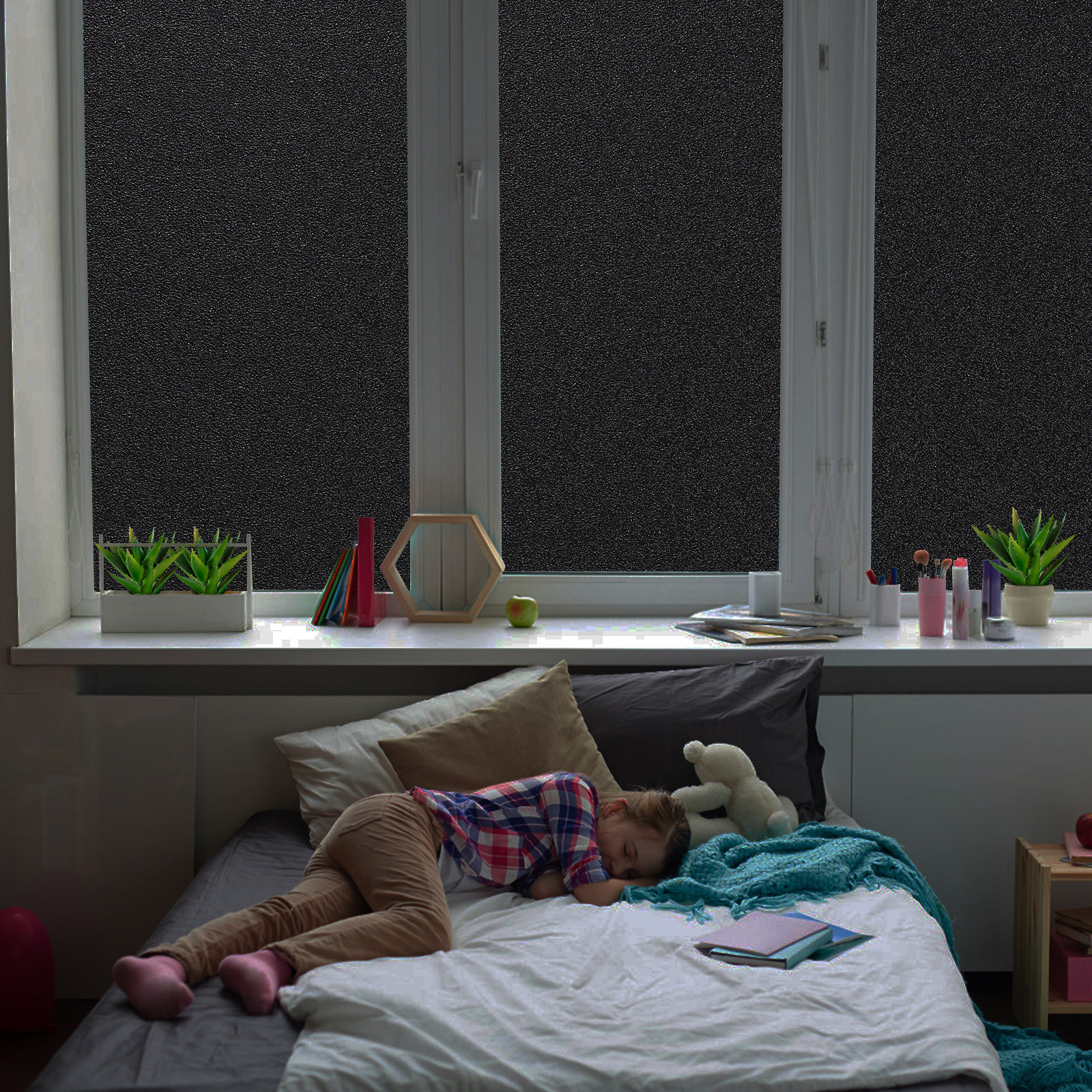 Home Office 2M X 2M - 2M X 0.4m Self Adhesive Blackout