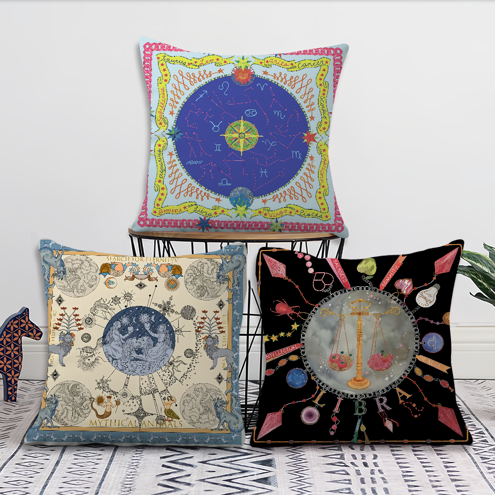 Home Office Romance - constellation retro romance cushion cover Comfortable