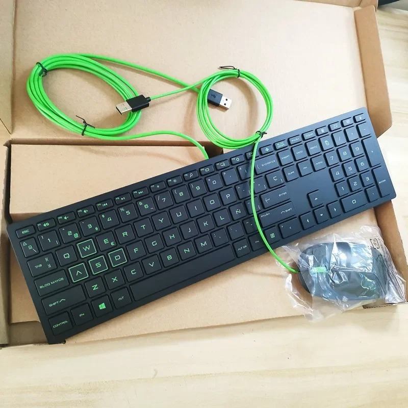 Home Office Layout - Spanish layout USB wired keyboard and