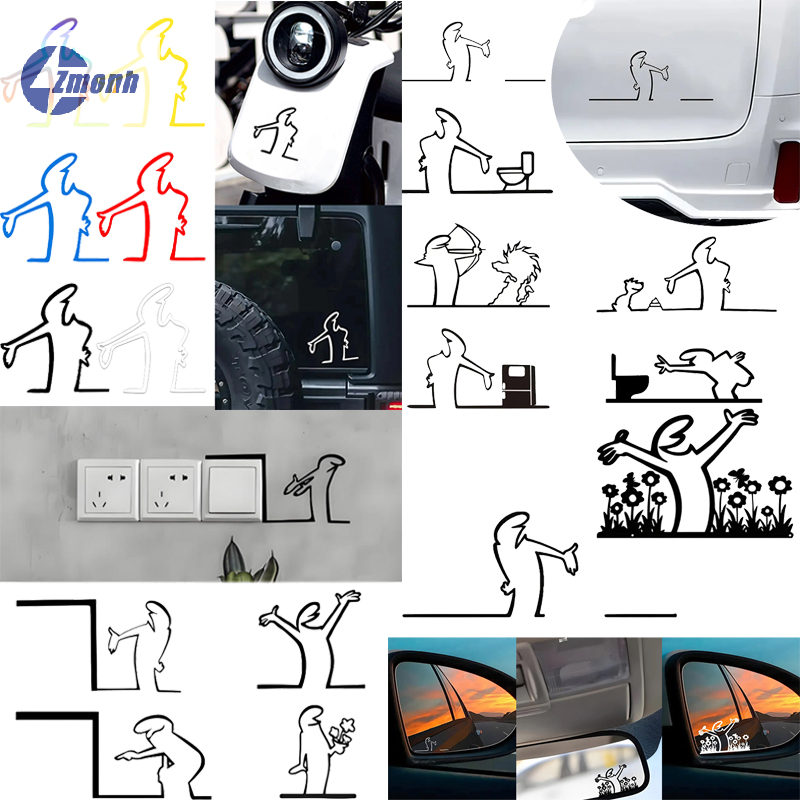 Home Office Interior Design - New！Minimalist Switch Sticker Cartoon Character Power