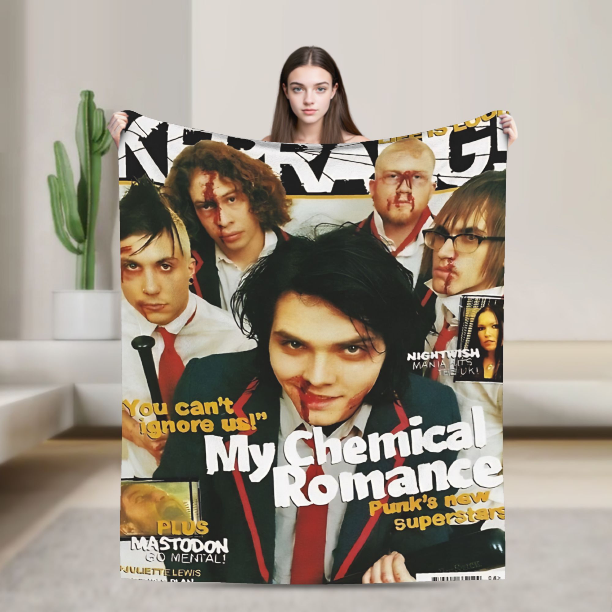 Home Office Romance - My Chemical Romance Flannel Blanket Warm