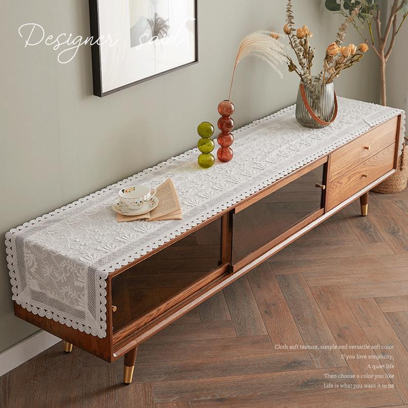 White Lace Luxury Embroider Ta - Home Office News ulasan dan harga