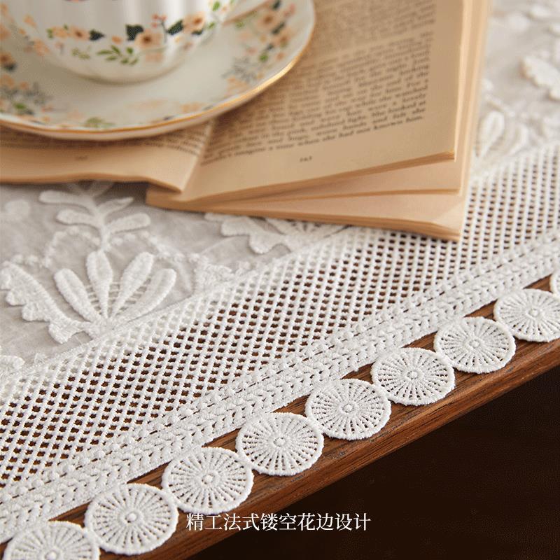 White Lace Luxury Embroider Ta - Home Office News ulasan dan harga