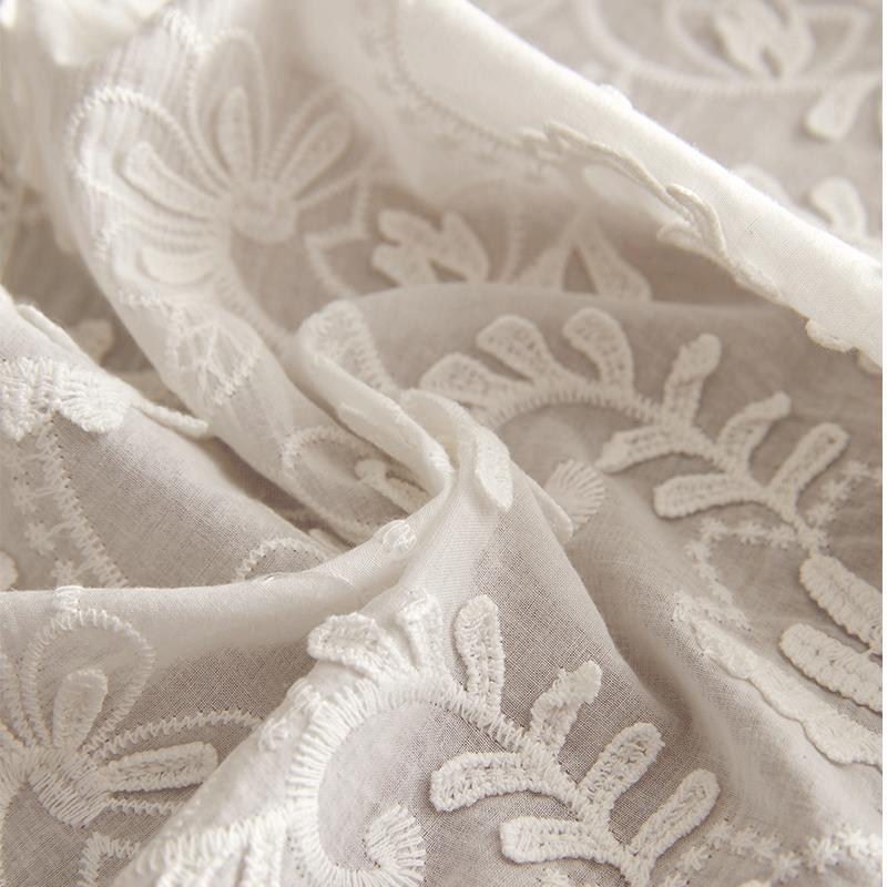 White Lace Luxury Embroider Ta - Home Office News ulasan dan harga