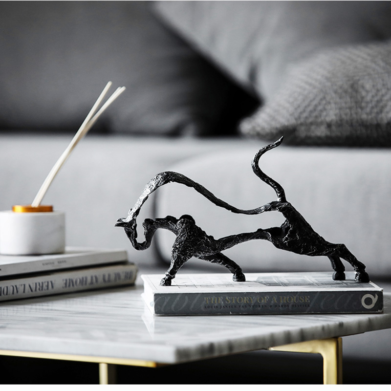 Modern Black Hollow Arts Bull  - Home Office Layout ulasan dan harga