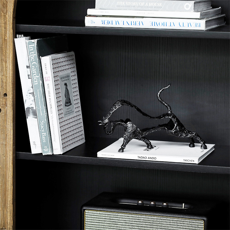 Modern Black Hollow Arts Bull  - Home Office Layout ulasan dan harga