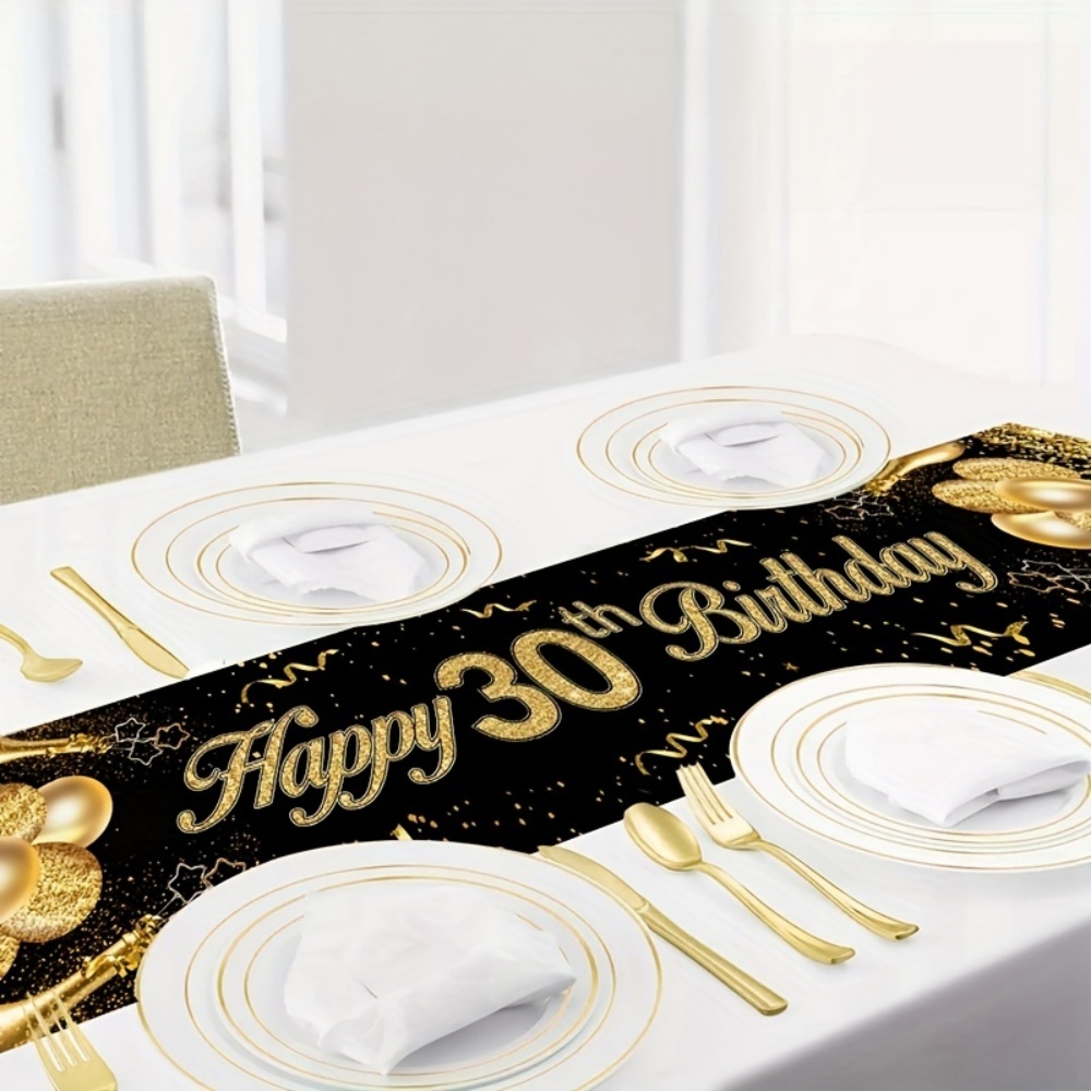 Custom Age Birthday Table Runn - Home Office News ulasan dan harga