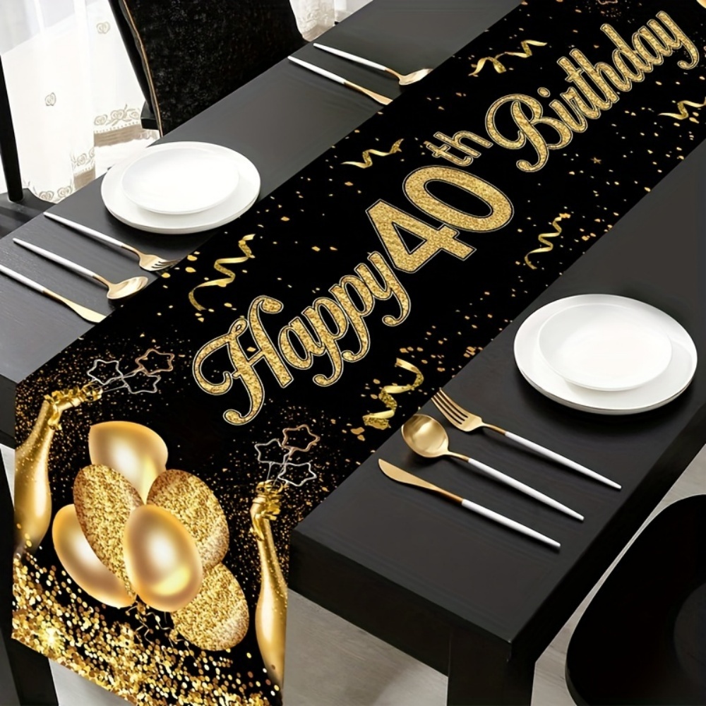 Custom Age Birthday Table Runn - Home Office News ulasan dan harga
