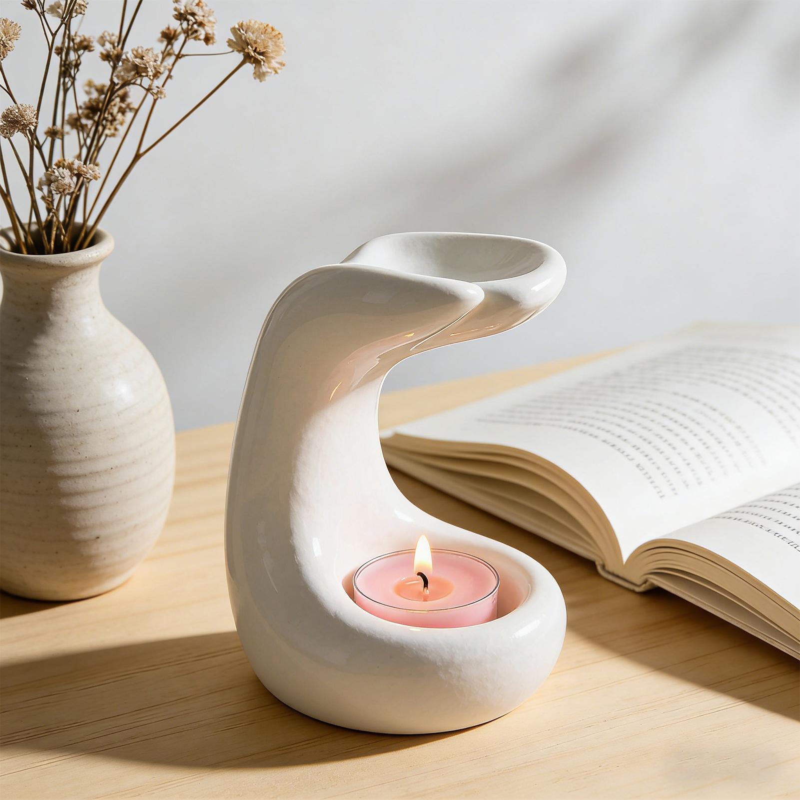 Tealight Wax Melt Warmer Palm  - Office Table Home ulasan dan harga