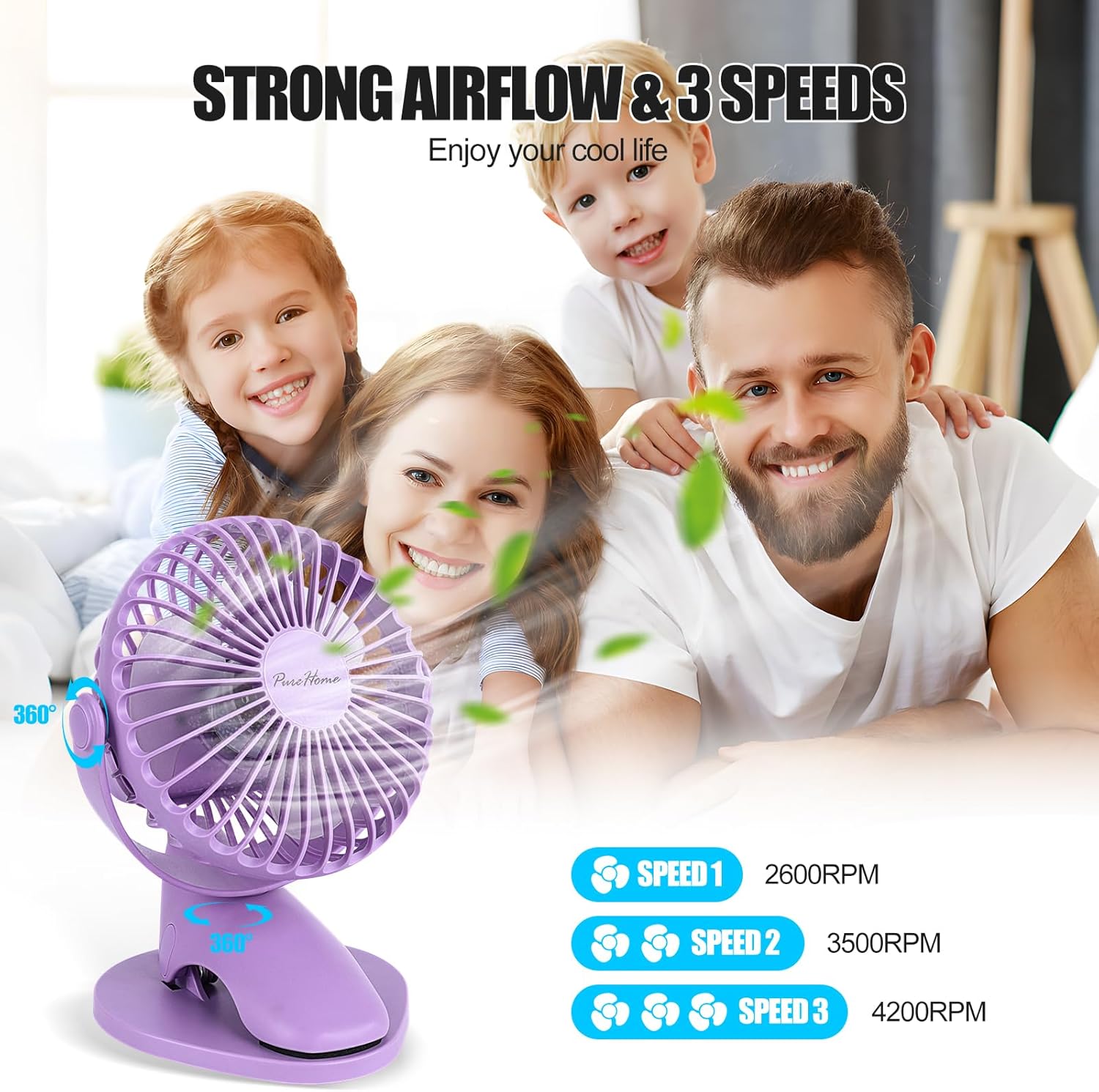 Portable Clip Fan Battery Oper - Office Table Home ulasan dan harga