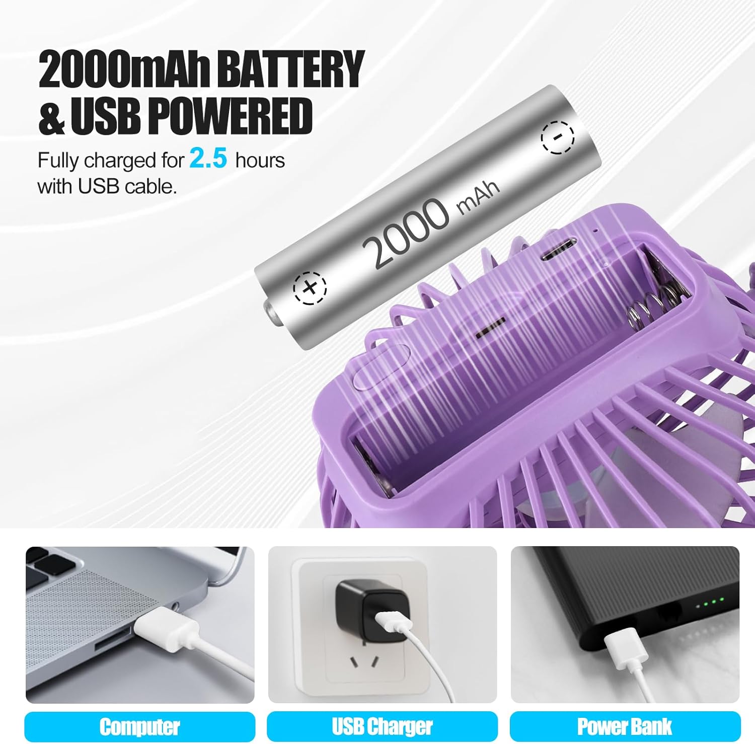 Portable Clip Fan Battery Oper - Office Table Home ulasan dan harga