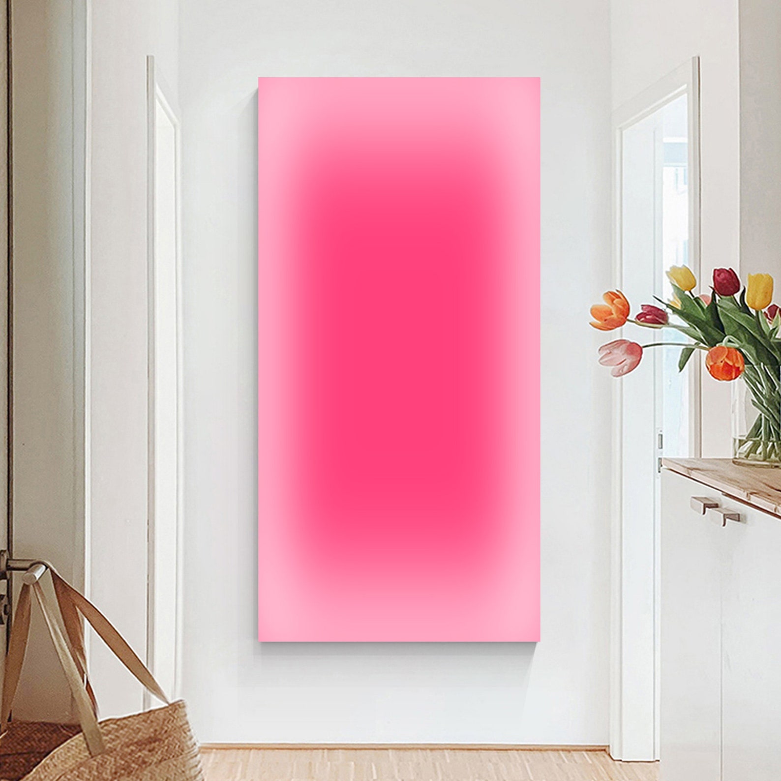 Abstract Pink Ombre Art Neon G - Home Office Youtube ulasan dan harga