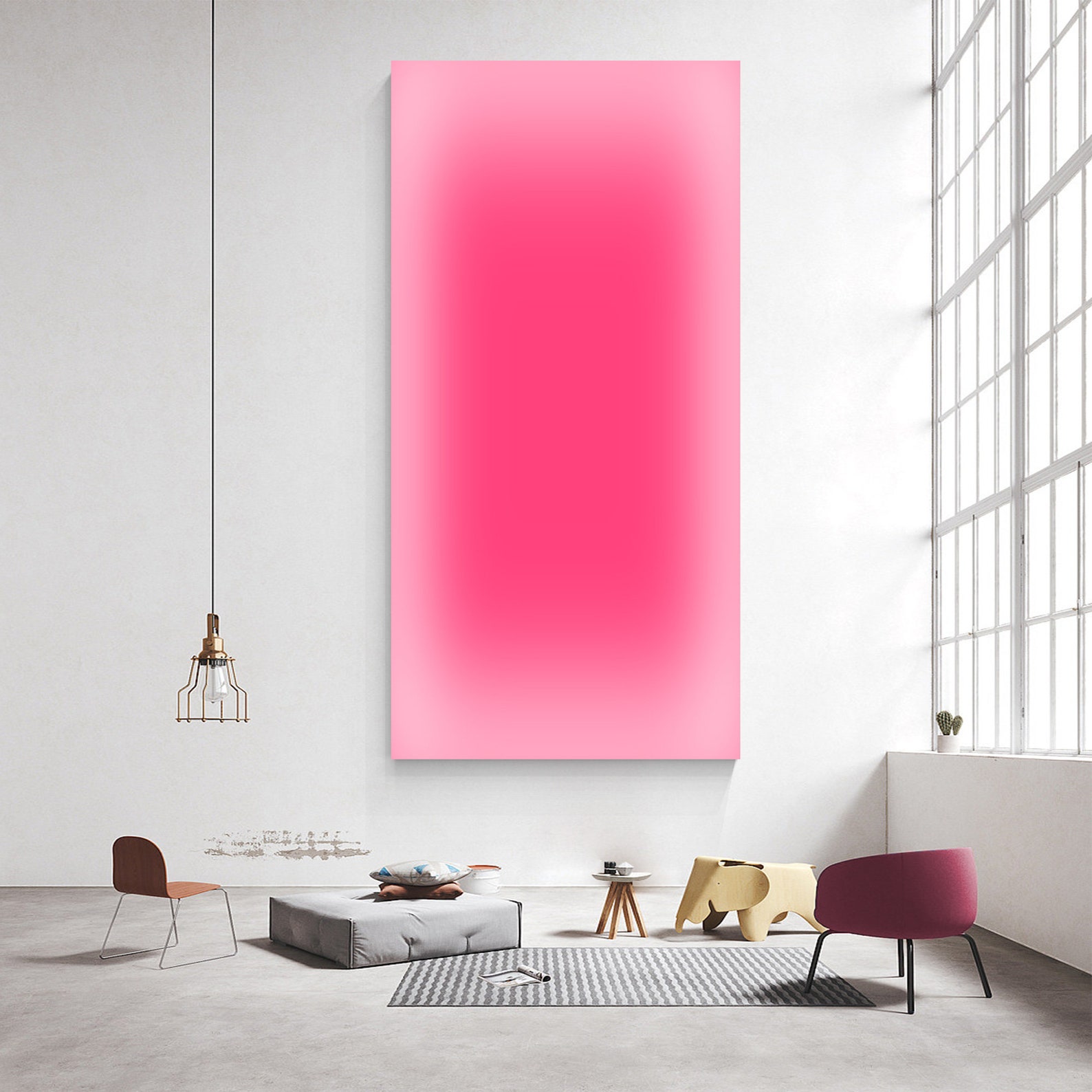 Abstract Pink Ombre Art Neon G - Home Office Youtube ulasan dan harga