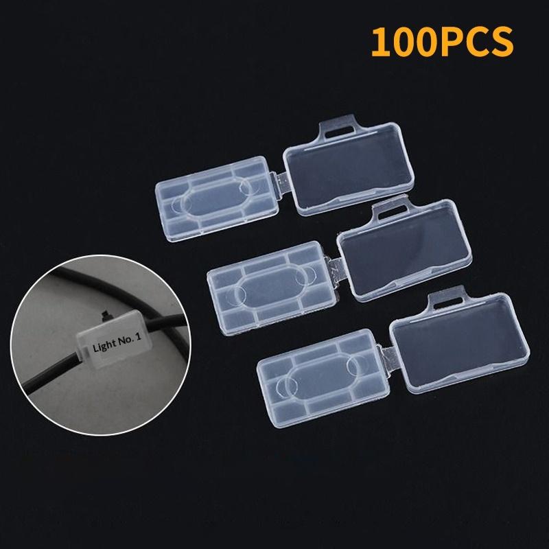 100pcs Wire Label Tag Box Plas - Cable Management Box ulasan dan harga