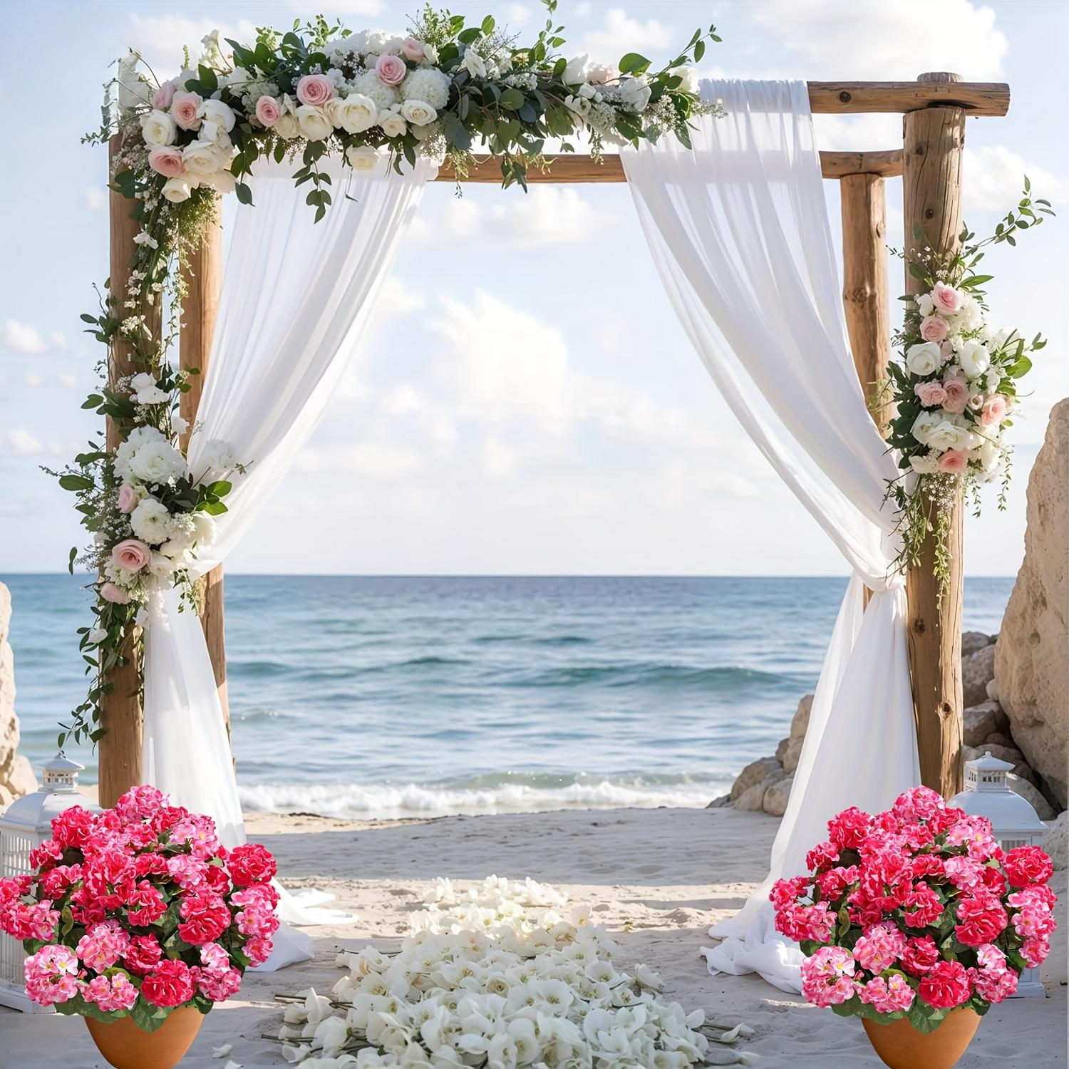 4 Bunches of Artificial Gerani - Home Office Romance ulasan dan harga