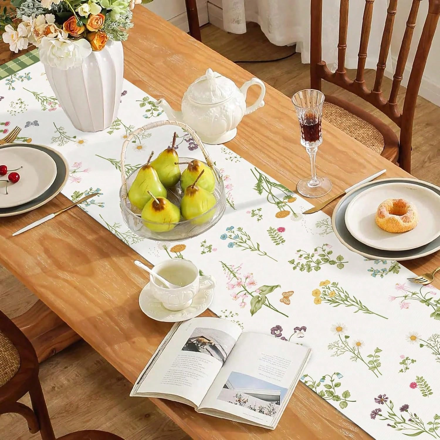 Botanical Wildflower Table Run - Home Office News ulasan dan harga