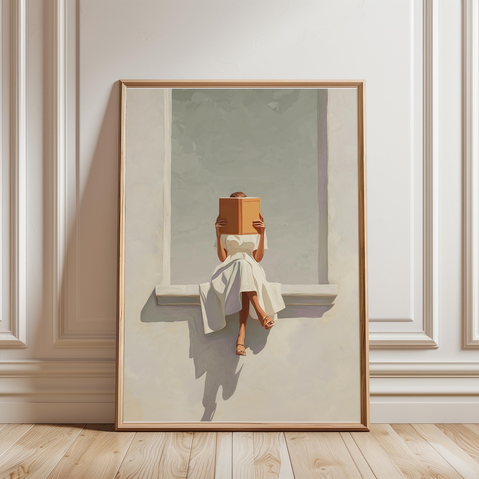Modern Abstract Woman Reading  - Home Office Youtube ulasan dan harga