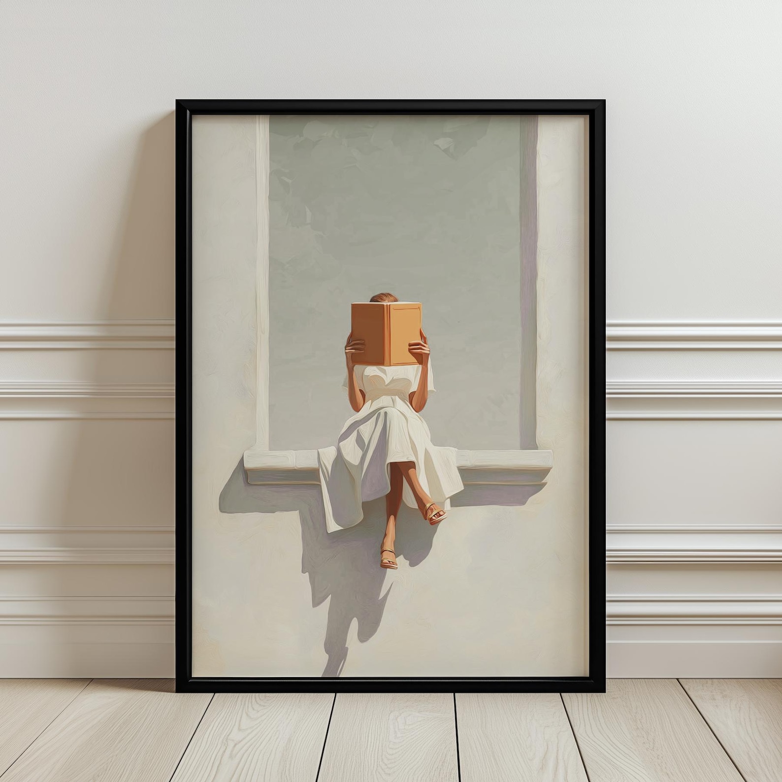 Modern Abstract Woman Reading  - Home Office Youtube ulasan dan harga