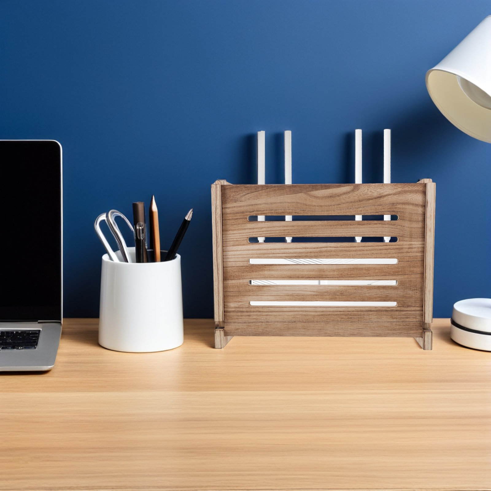 Wooden Wall Mounted Router Sto - Cable Management Box ulasan dan harga