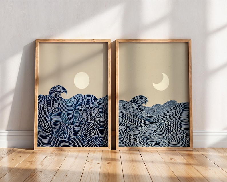 2pcs Japandi Minimalist Moon C - Home Office Youtube ulasan dan harga