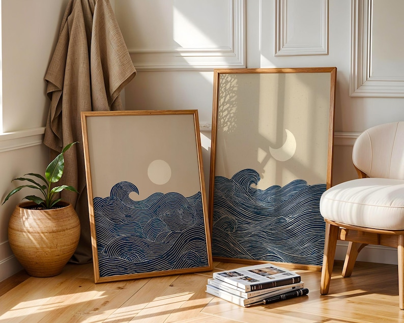 2pcs Japandi Minimalist Moon C - Home Office Youtube ulasan dan harga