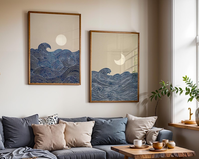 2pcs Japandi Minimalist Moon C - Home Office Youtube ulasan dan harga