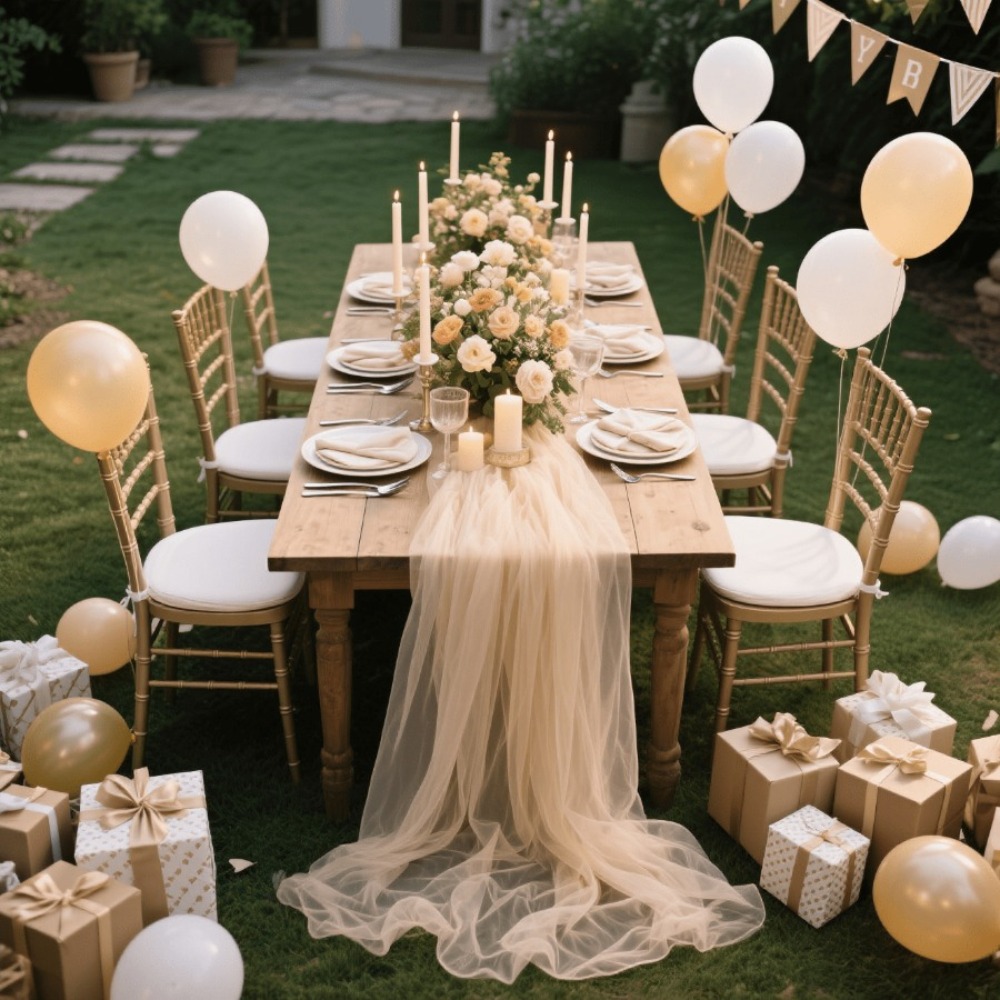 Wedding Sheer Table Runner, Bo - Home Office News ulasan dan harga