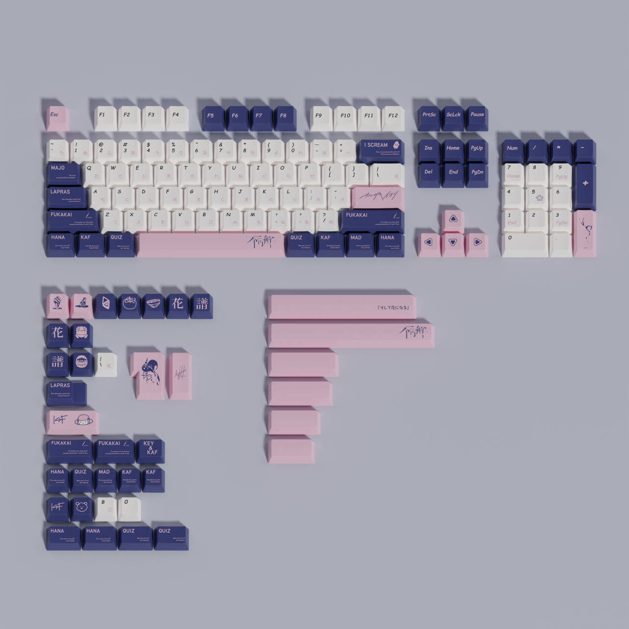 Custom Kaf Keys PBT Keycaps Ch - Home Office Layout ulasan dan harga