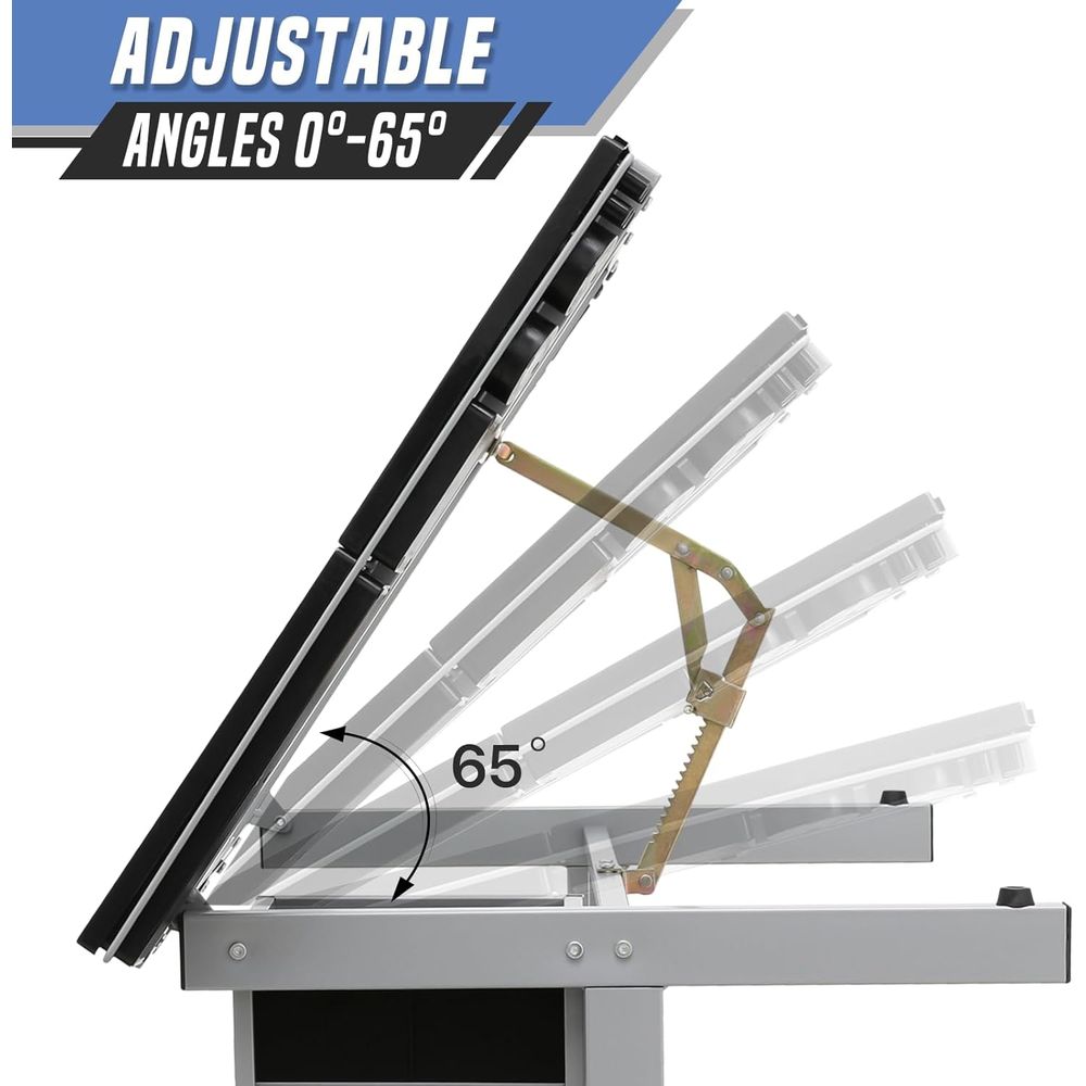 Adjustable Glass Top Dining Ta - Office Table Home ulasan dan harga