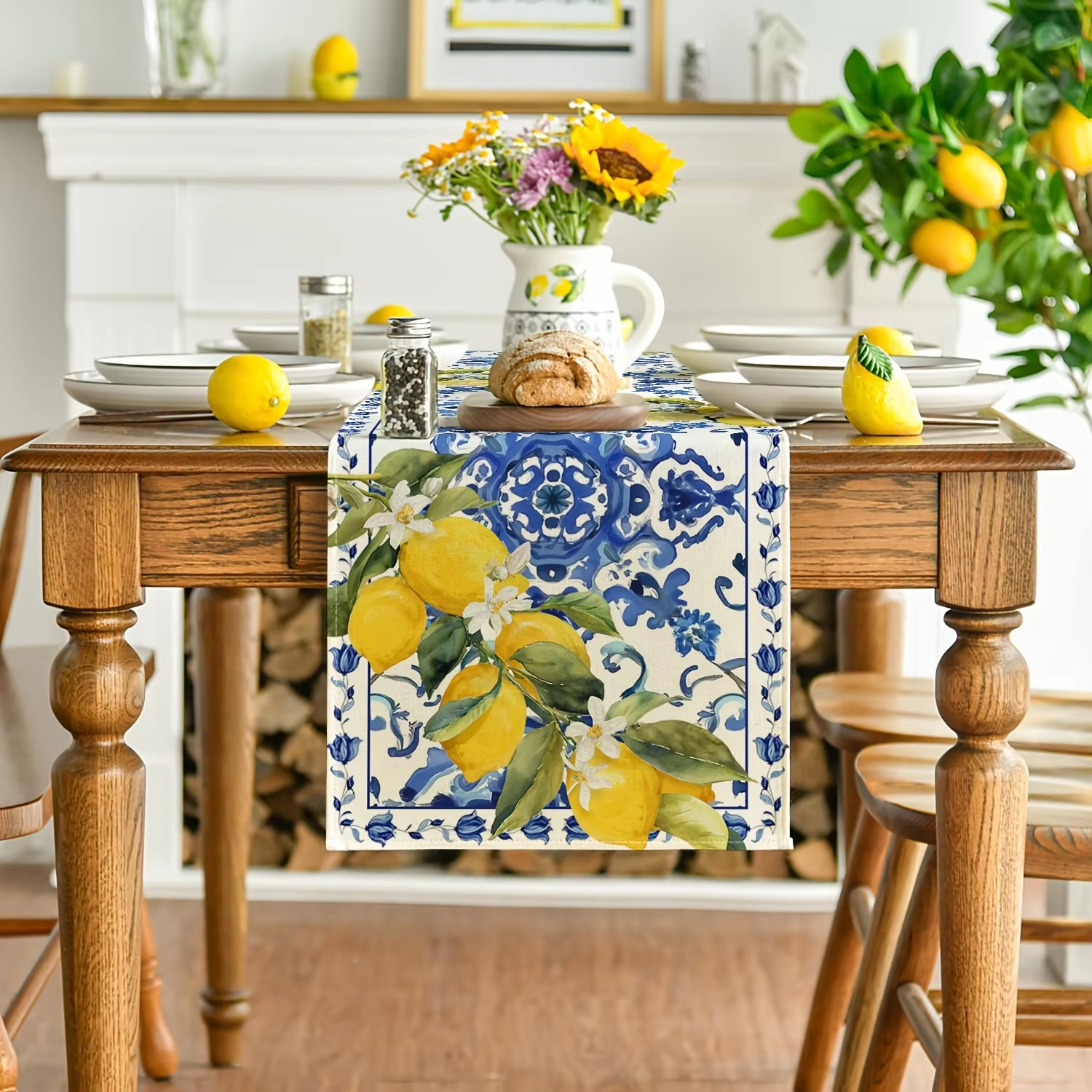 1pc Table Runner Printed With  - Home Office News ulasan dan harga