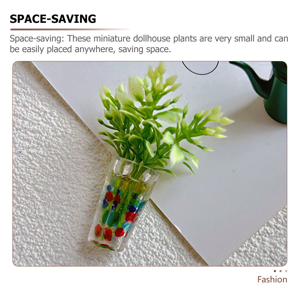 2Pcs Miniature Potted Plant Or - Home Office Layout ulasan dan harga