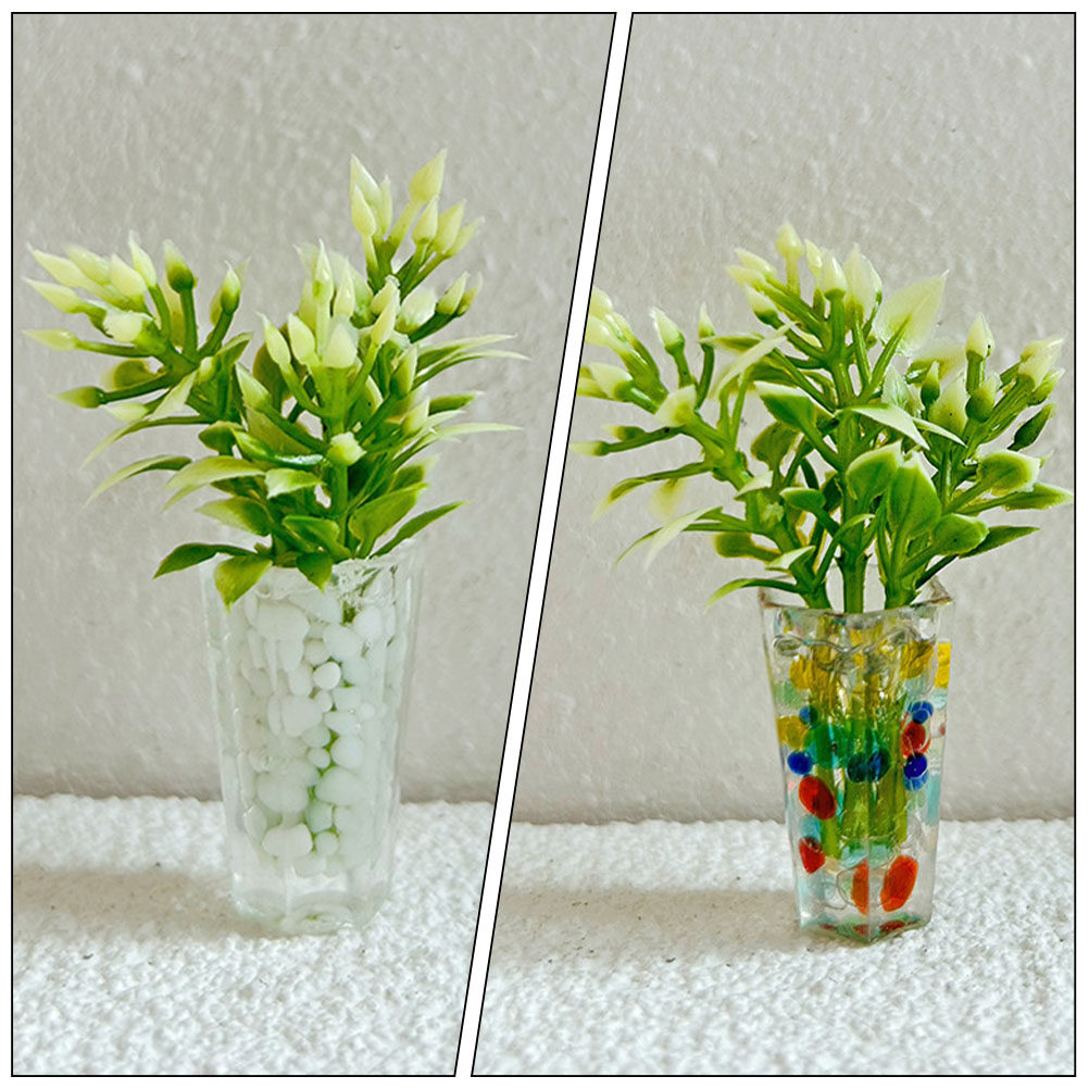 2Pcs Miniature Potted Plant Or - Home Office Layout ulasan dan harga