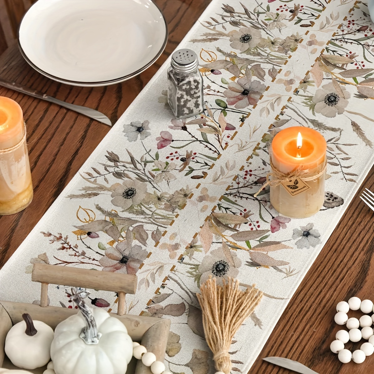 1pc Autumn Harvest Table Runne - Home Office News ulasan dan harga