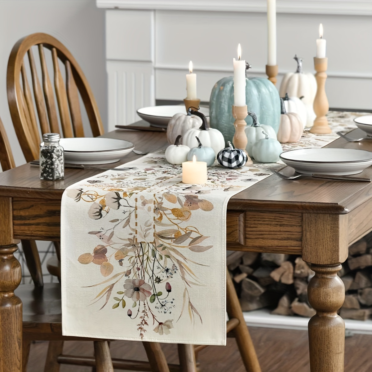 1pc Autumn Harvest Table Runne - Home Office News ulasan dan harga