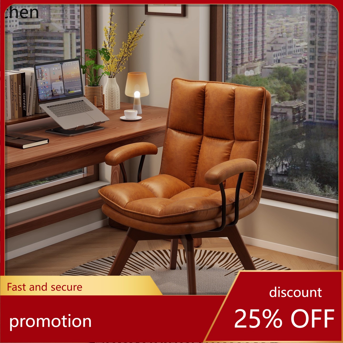 CZ Home Solid Wood Swivel Desk - Home Office Login ulasan dan harga