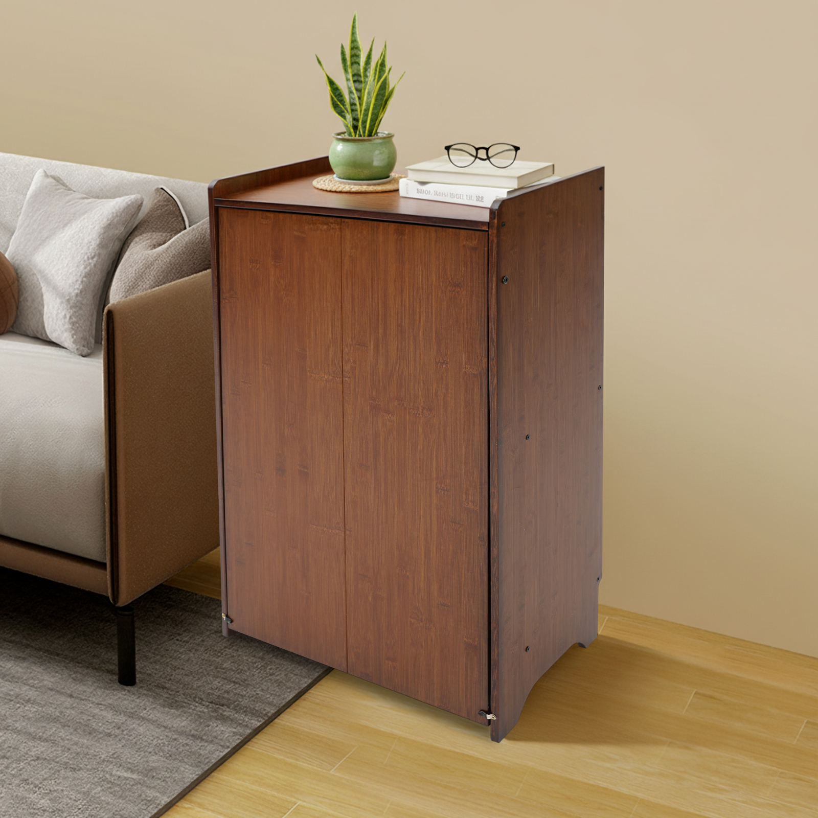 Folding Desk with Storage Shel - Home Office Hideaway Desk ulasan dan harga