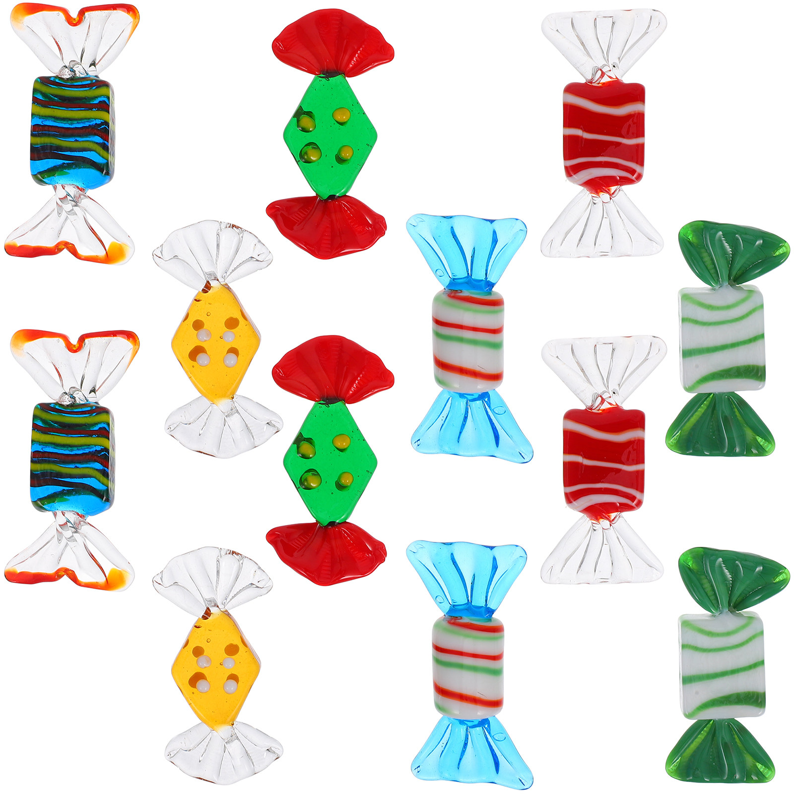 12Pcs Colorful Glass Candy Dec - Home Office Layout ulasan dan harga