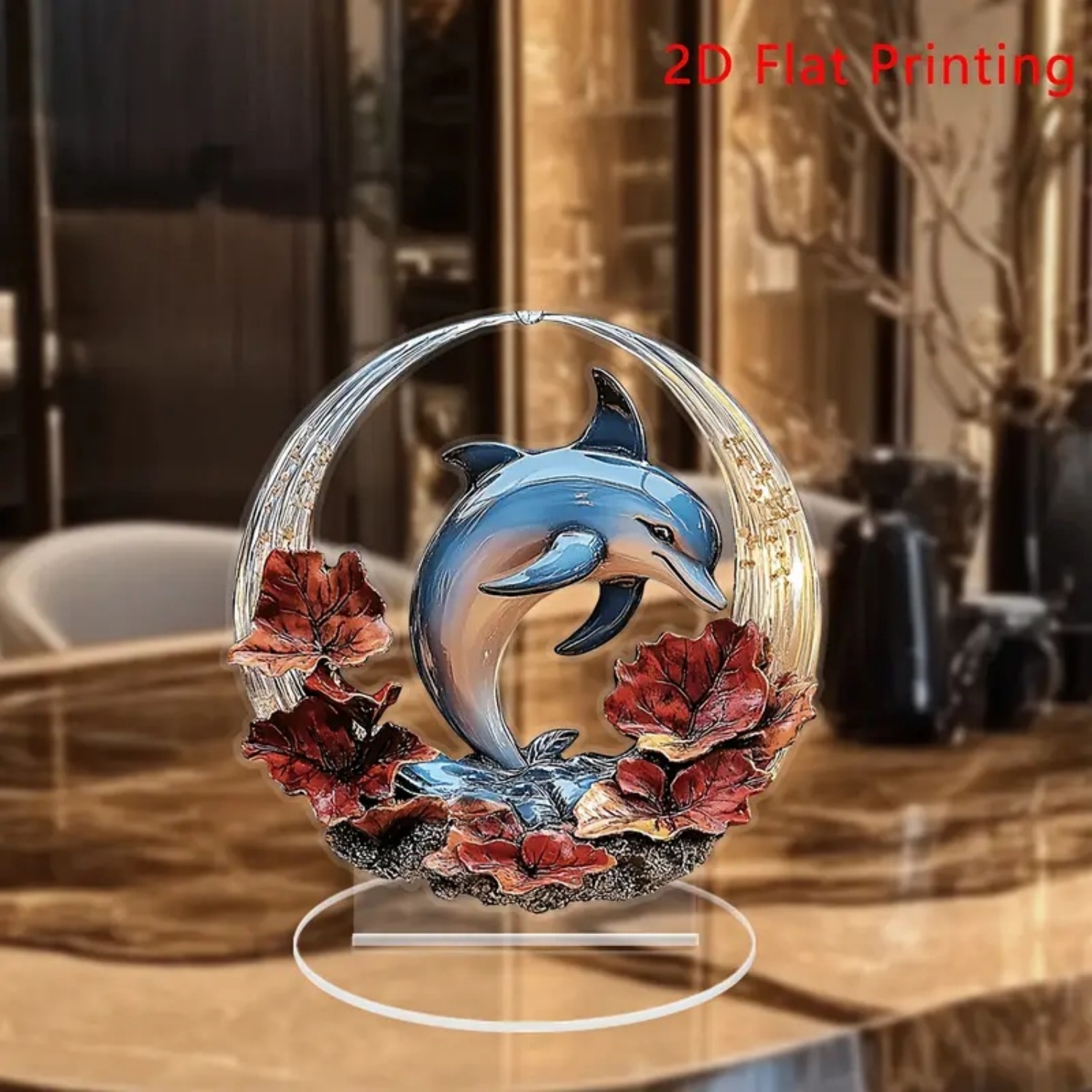 2D Flat Acrylic Romantic Dolph - Office Table Home ulasan dan harga