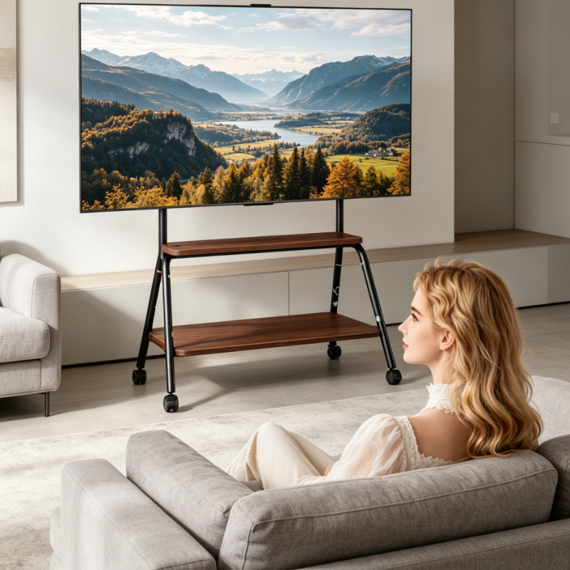 Modern Luxury Rolling Tv Stand - Home Office Layout ulasan dan harga