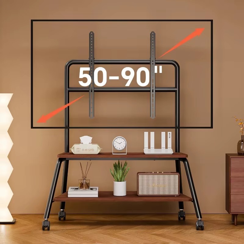 Modern Luxury Rolling Tv Stand - Home Office Layout ulasan dan harga