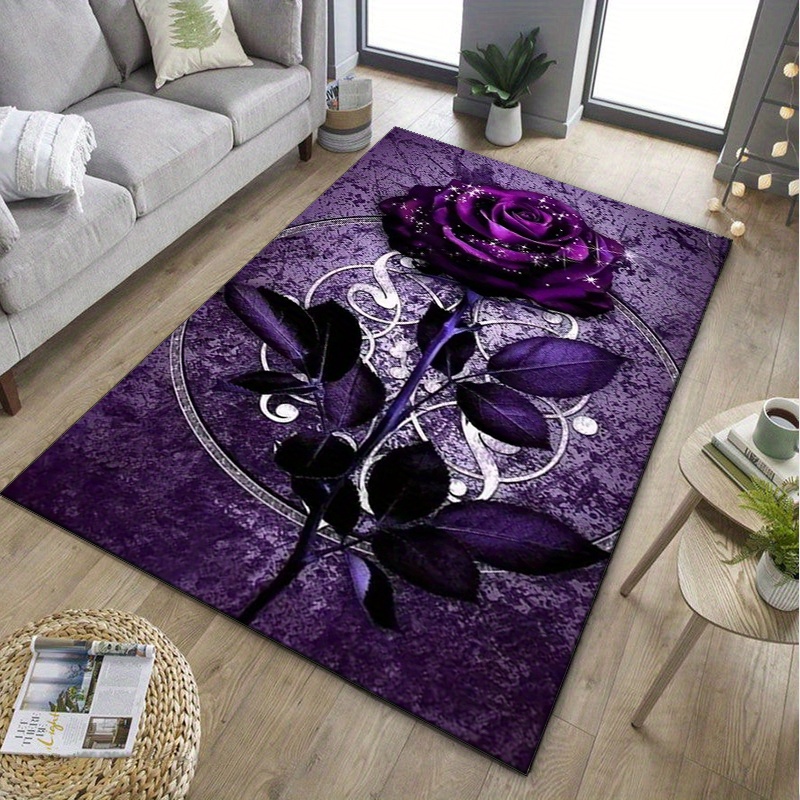 Purple Leaf Rug for Elegant Of - Home Office Interior Design ulasan dan harga