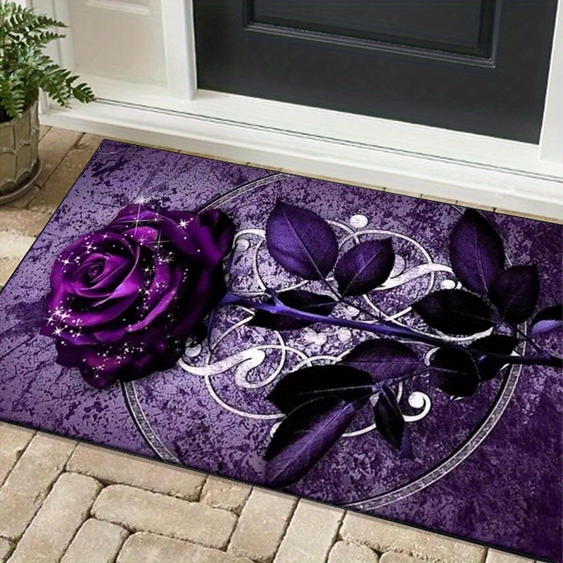Purple Leaf Rug for Elegant Of - Home Office Interior Design ulasan dan harga