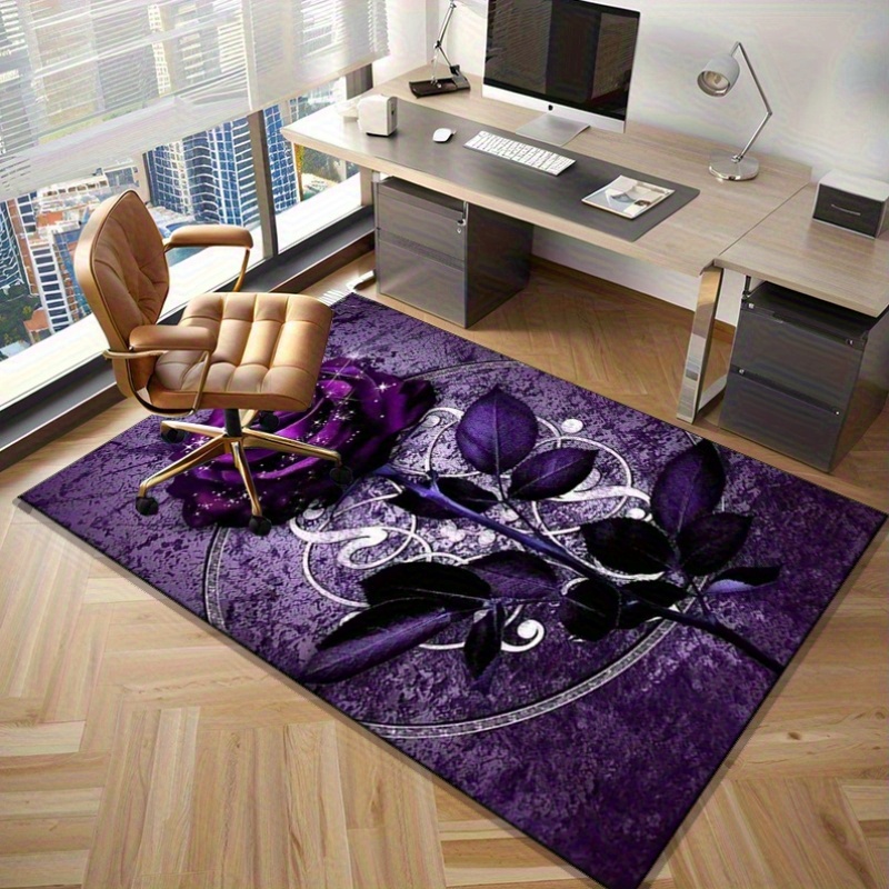 Purple Leaf Rug for Elegant Of - Home Office Interior Design ulasan dan harga