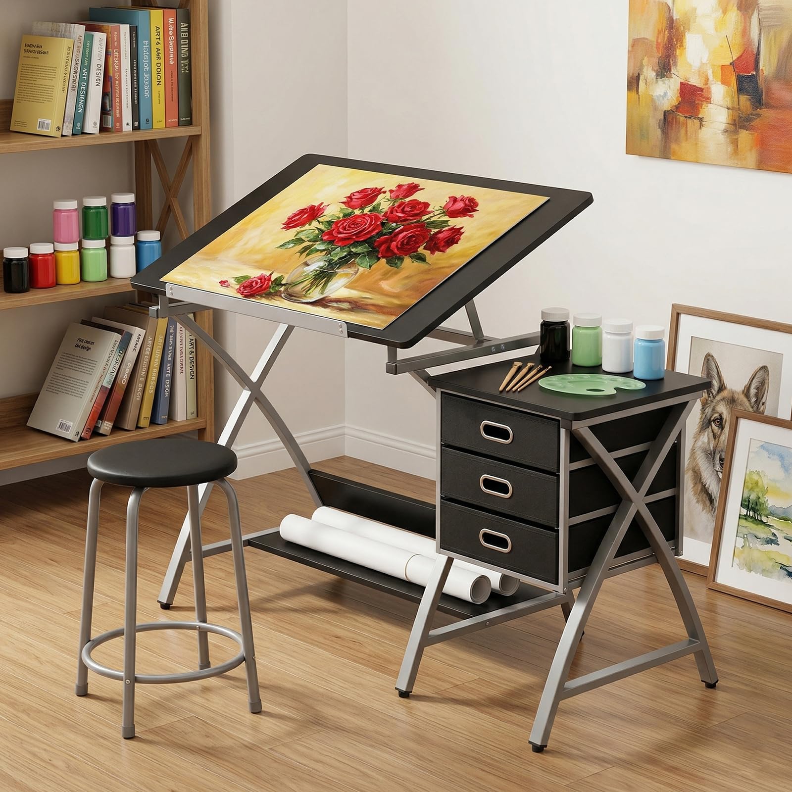 Tabletop Adjustable Drafting T - Office Table Home ulasan dan harga