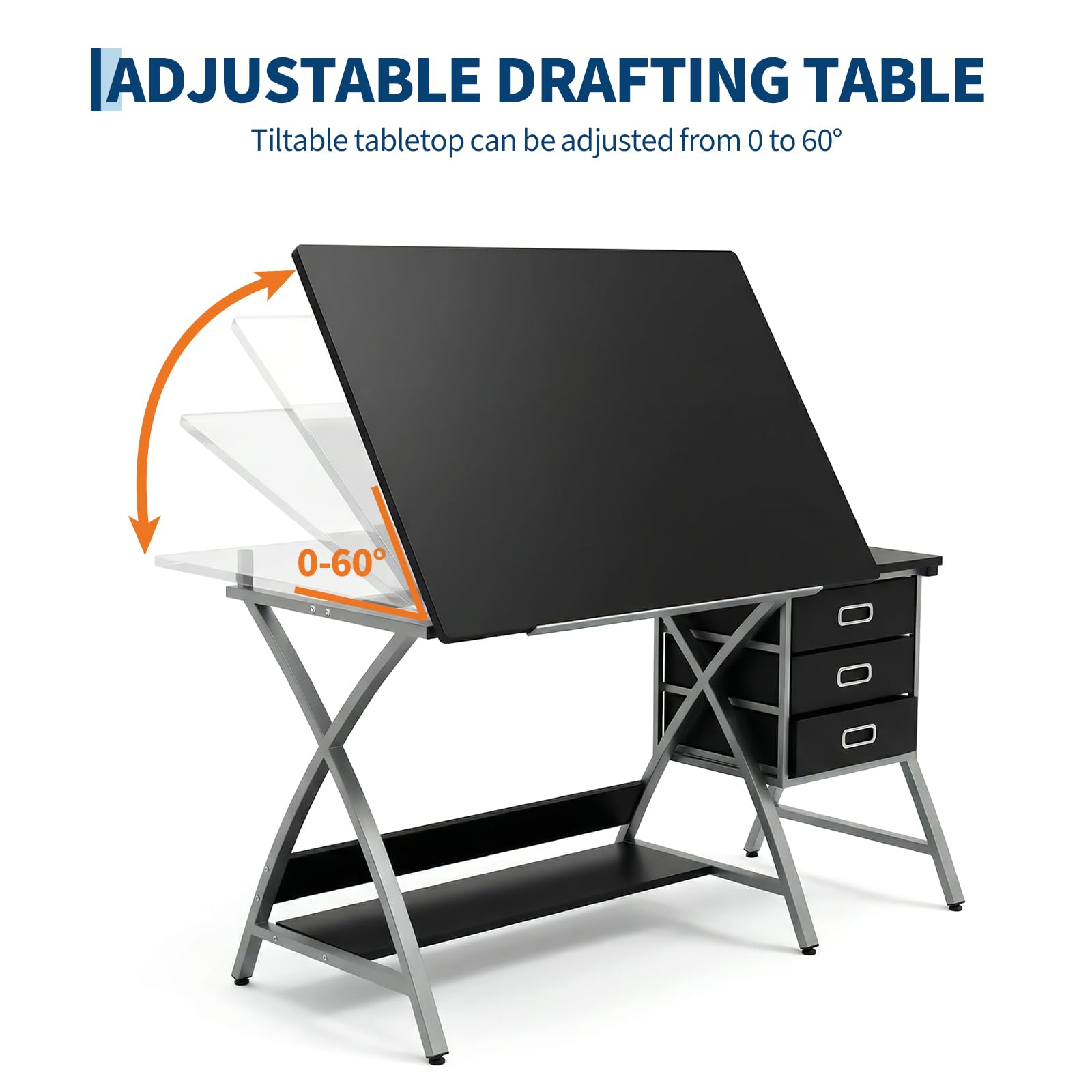 Tabletop Adjustable Drafting T - Office Table Home ulasan dan harga