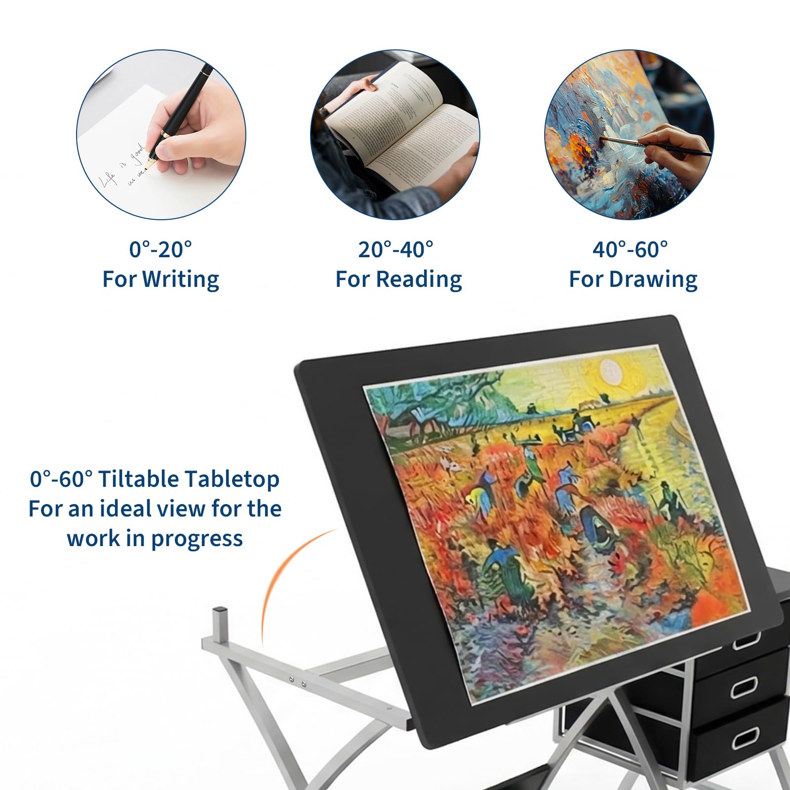 Tabletop Adjustable Drafting T - Office Table Home ulasan dan harga