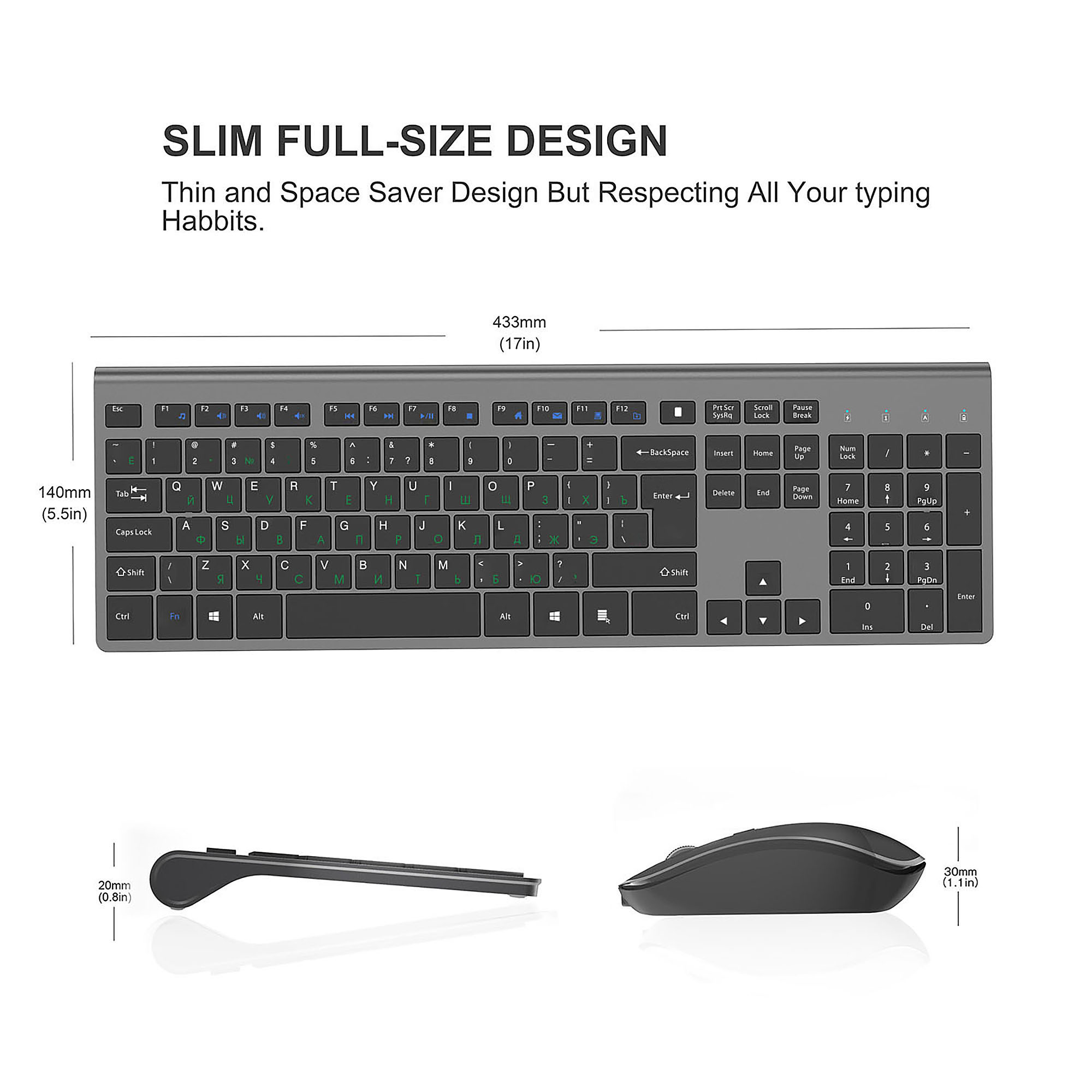 2.4G Rechargeable Wireless Key - Home Office Layout ulasan dan harga