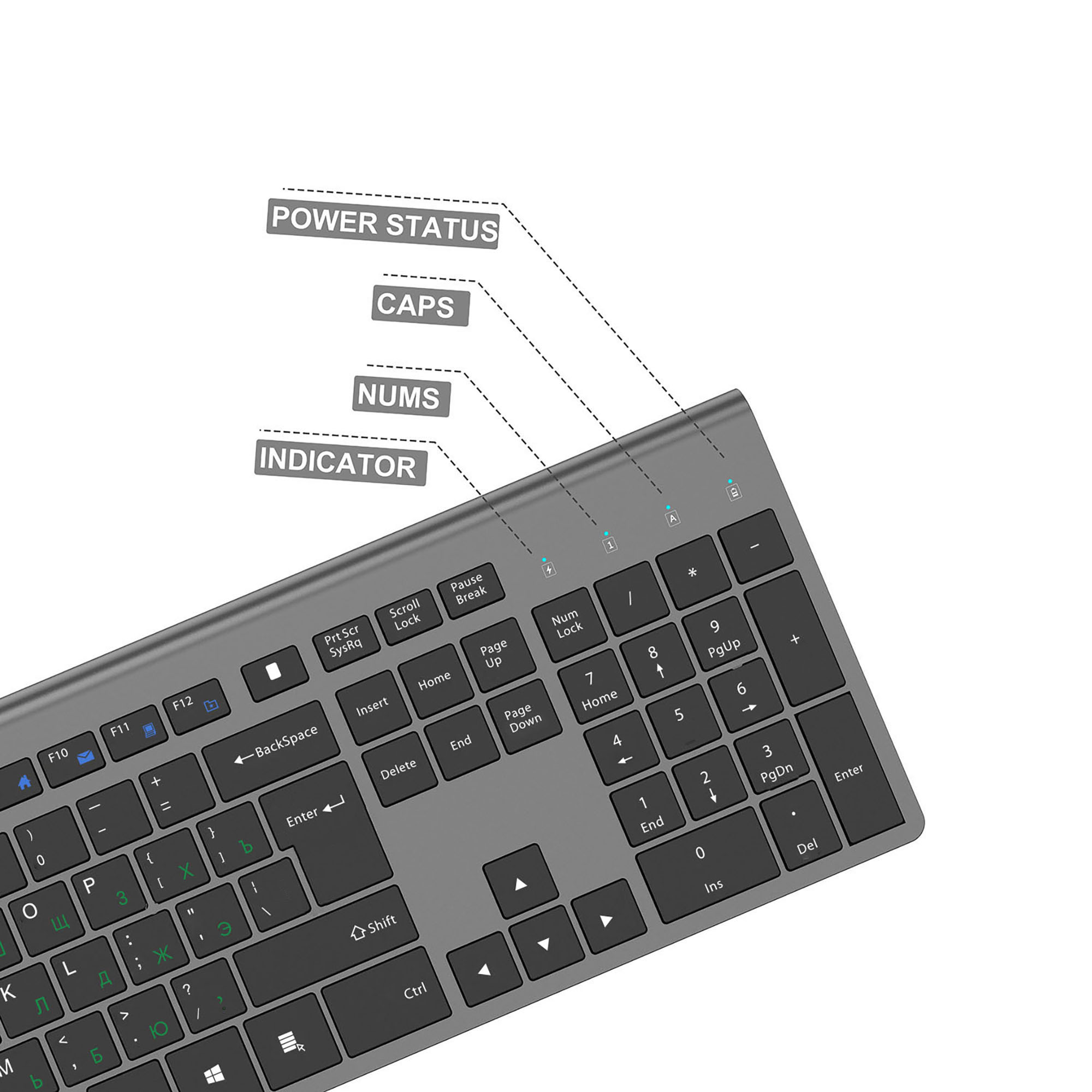 2.4G Rechargeable Wireless Key - Home Office Layout ulasan dan harga