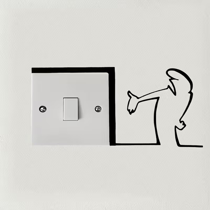 New！Minimalist Switch Sticker  - Home Office Interior Design ulasan dan harga