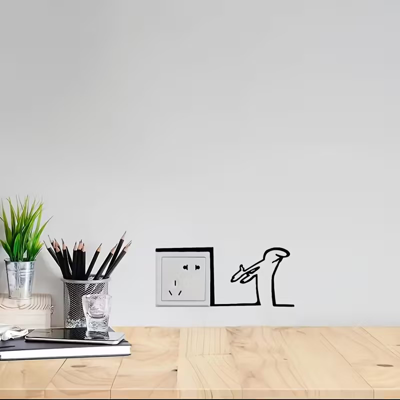 New！Minimalist Switch Sticker  - Home Office Interior Design ulasan dan harga